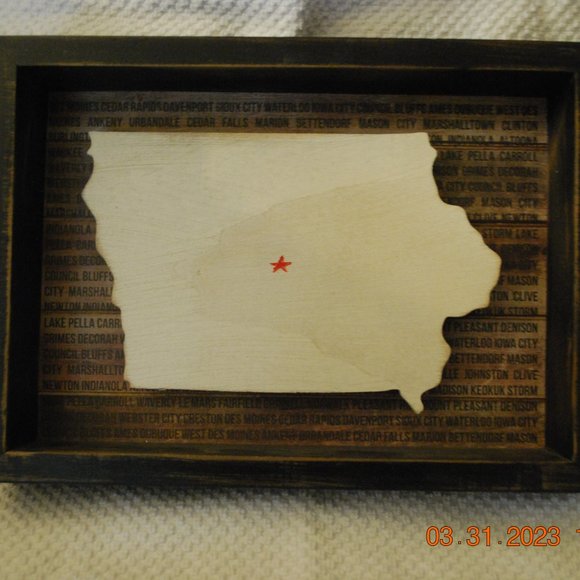State of Iowa wall art - Picture 1 of 4